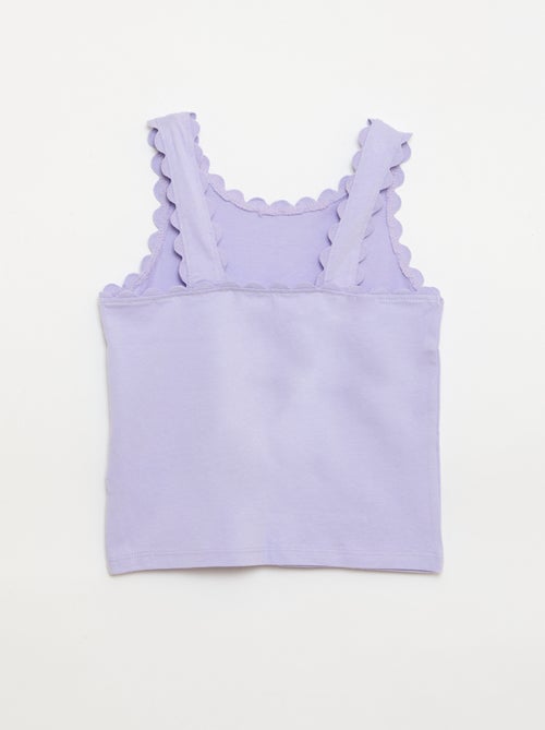 Effen top met golvende randen - Kiabi