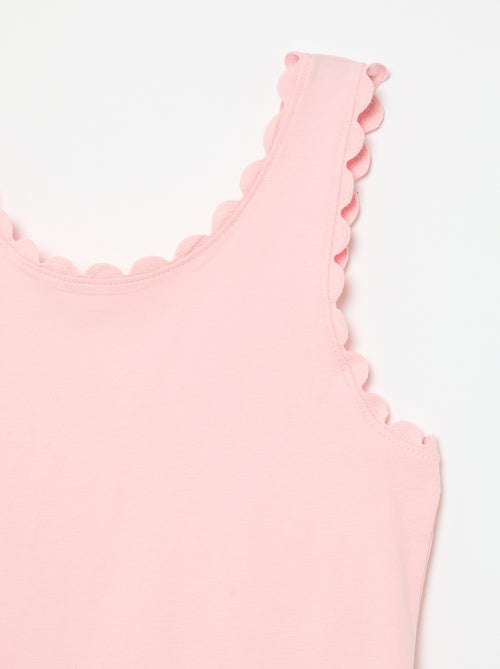 Effen top met golvende randen - Kiabi