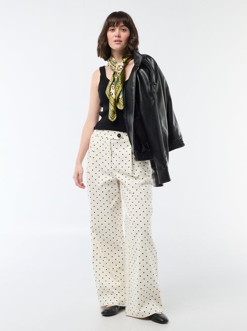 Effen top van ribstof - Kiabi