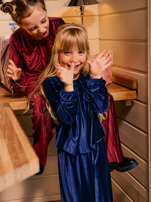 Effen top van stevige, zachte ribjersey met strik - Kiabi