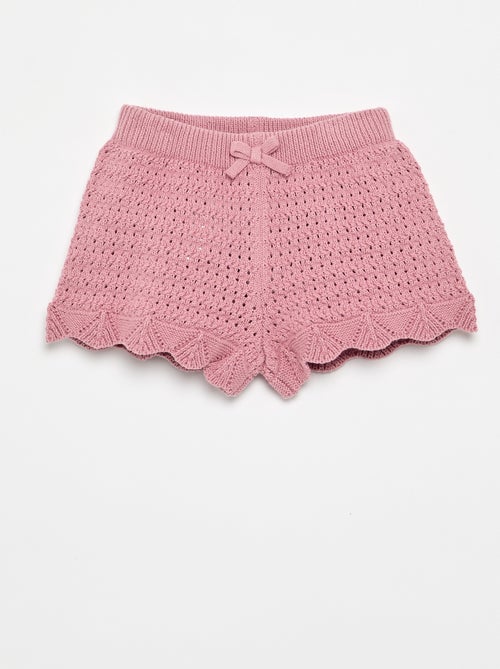 Effen tricot short - Kiabi