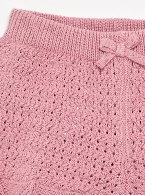 Effen tricot short - Kiabi