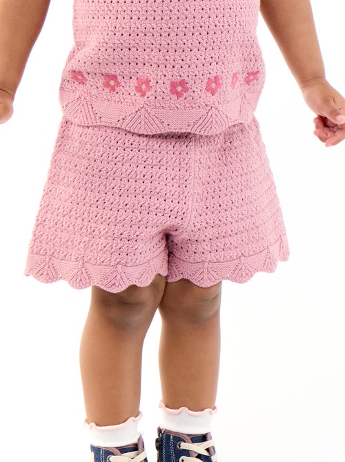 Effen tricot short - Kiabi