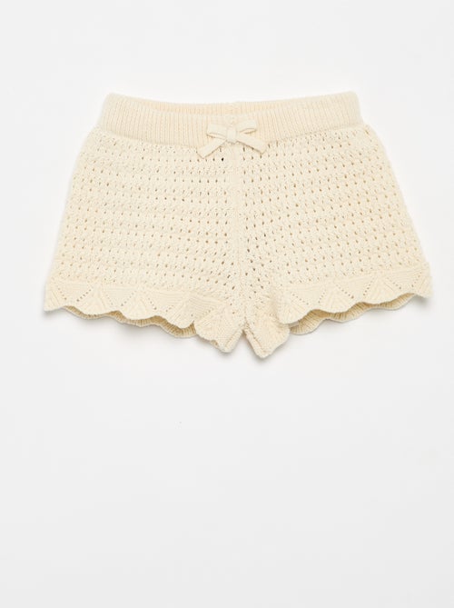 Effen tricot short - Kiabi
