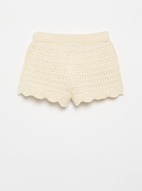 Effen tricot short - Kiabi