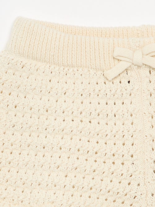 Effen tricot short - Kiabi