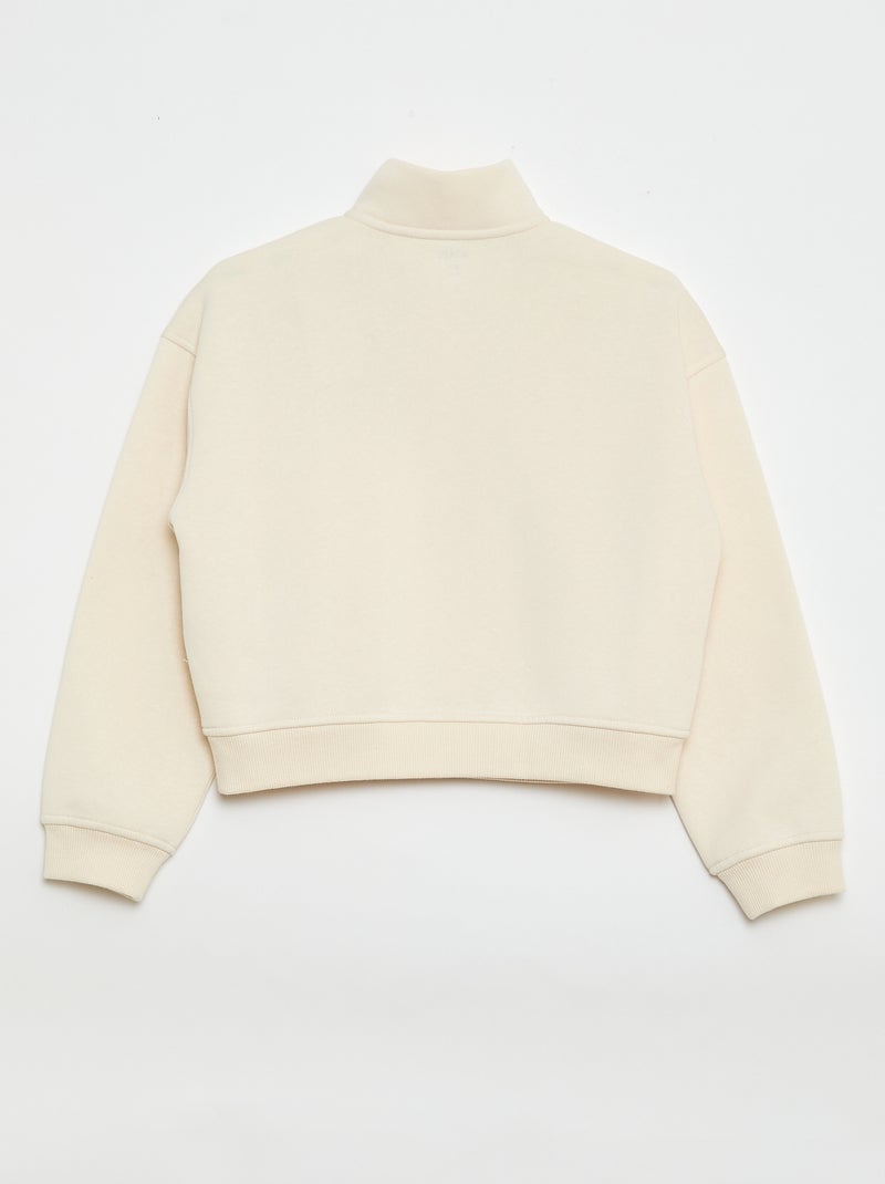 Effen trucker sweat Biege - Kiabi