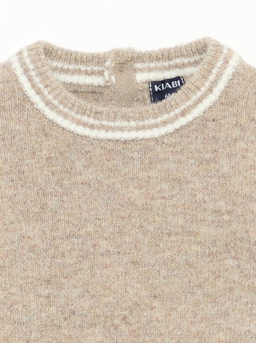 Effen trui met contrasterende boorden - Kiabi