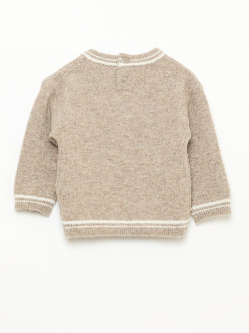 Effen trui met contrasterende boorden - Kiabi