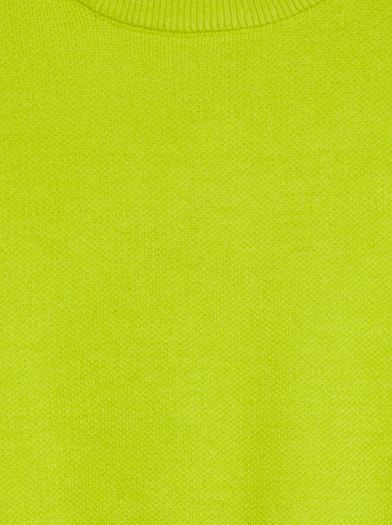 Effen trui met fijn breisel GEEL - Kiabi