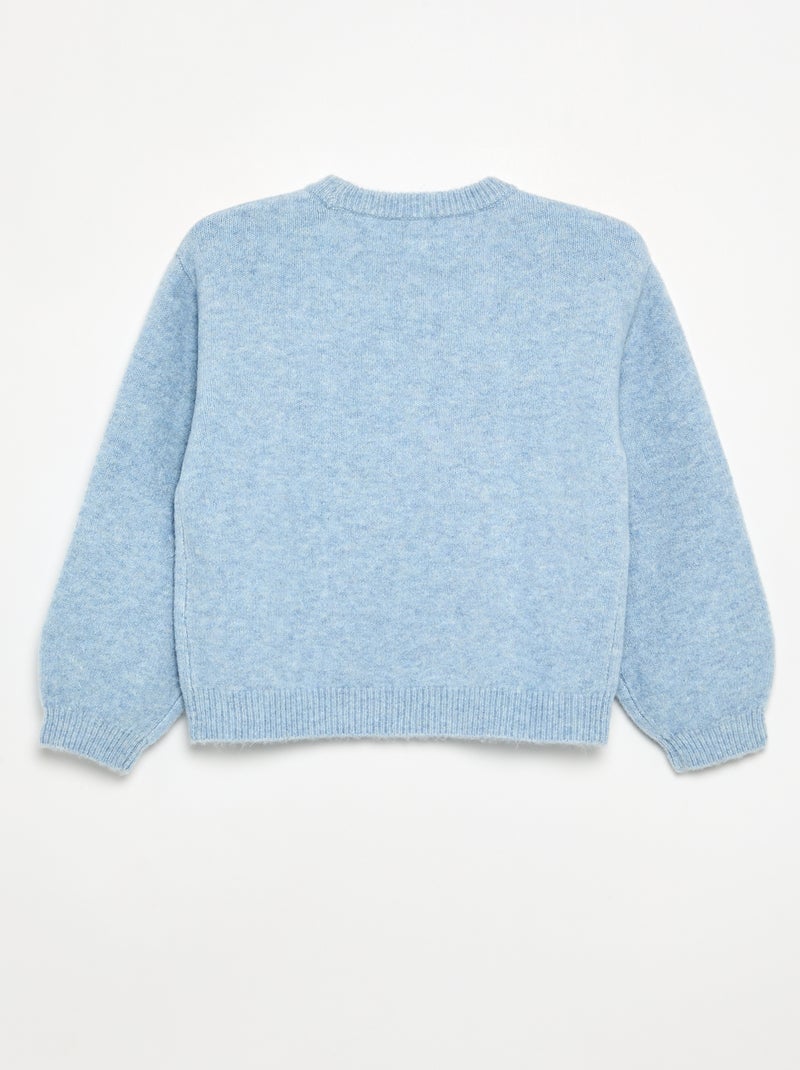Effen trui met lange mouwen Blauw - Kiabi