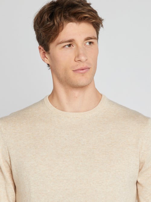 Effen trui met ronde hals +1,90m - Kiabi