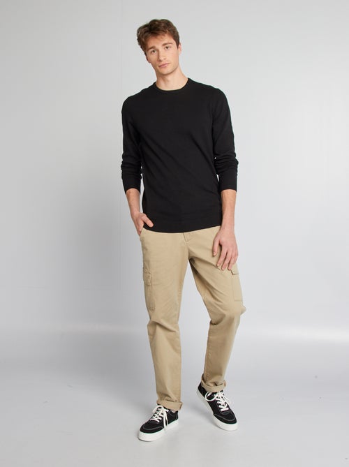 Effen trui met ronde hals +1m90 - Kiabi