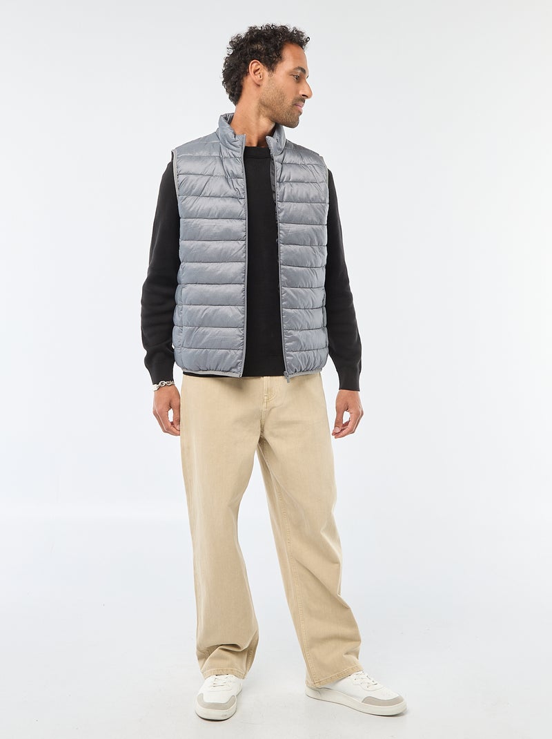 Effen trui met ronde hals zwart - Kiabi