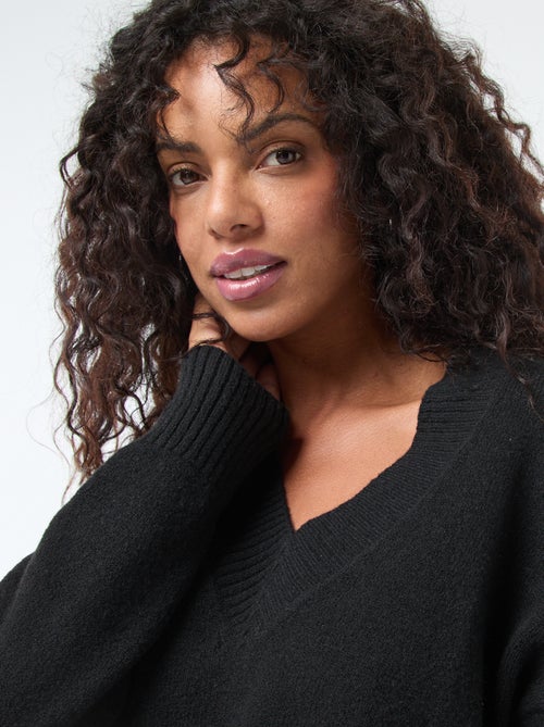 Effen trui met V-hals - Kiabi