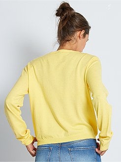 Effen trui van fijn tricot - Kiabi