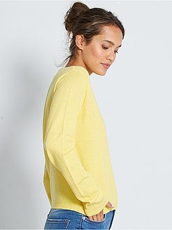 Effen trui van fijn tricot - Kiabi