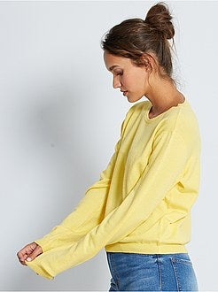 Effen trui van fijn tricot - Kiabi