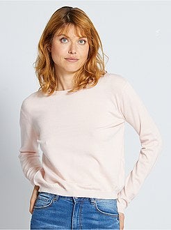 Effen trui van fijn tricot - Kiabi