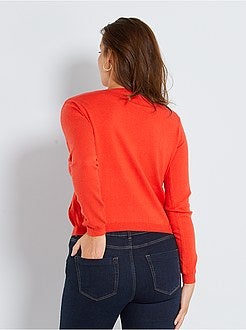 Effen trui van fijn tricot - Kiabi