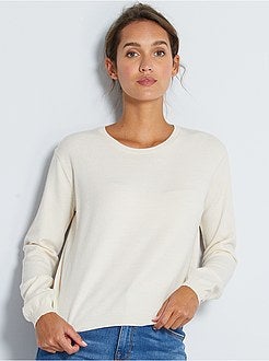 Effen trui van fijn tricot - Kiabi