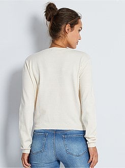 Effen trui van fijn tricot - Kiabi