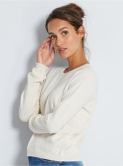 Effen trui van fijn tricot - Kiabi