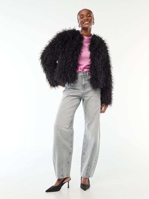 Effen trui van mohair met ronde hals - Kiabi