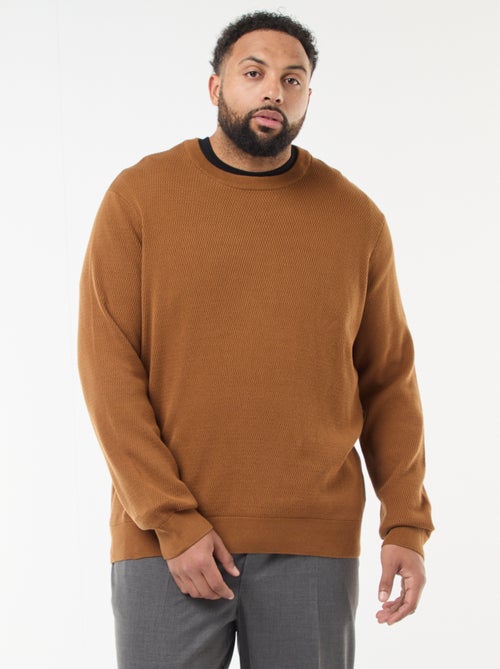 Effen trui van tricot - Kiabi