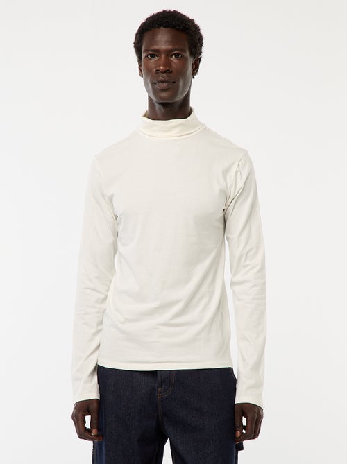 Effen truitje met opstaande kraag - Kiabi