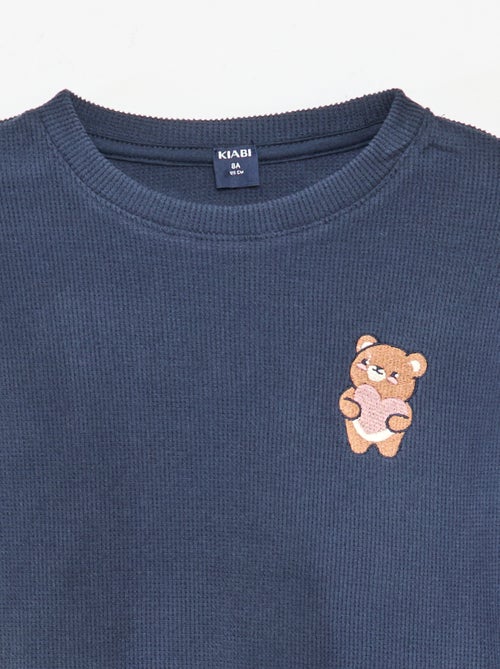 Effen, tweedelige pyjama van jersey - Kiabi