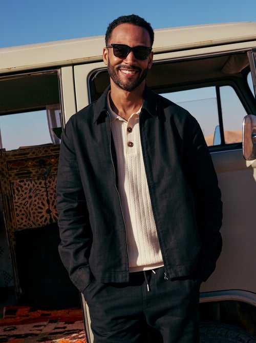 Effen twill jas met rits - Kiabi