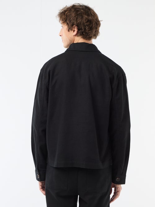 Effen twill jas met rits - Kiabi