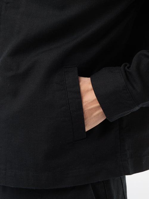 Effen twill jas met rits - Kiabi