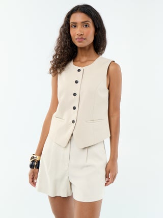 Effen twill short met 2 zakken