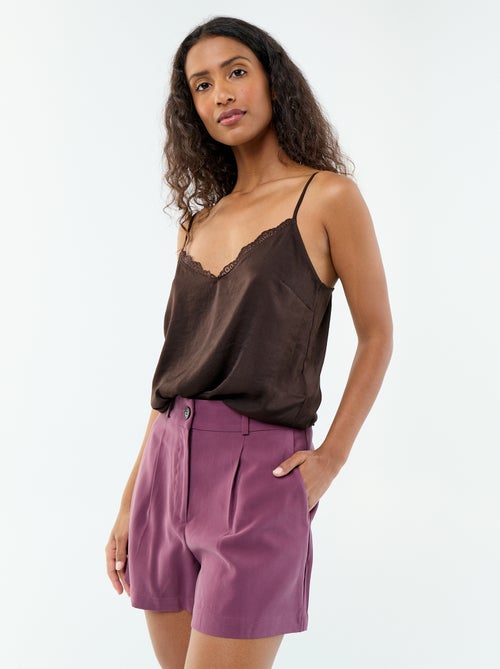 Effen twill short met 2 zakken - Kiabi