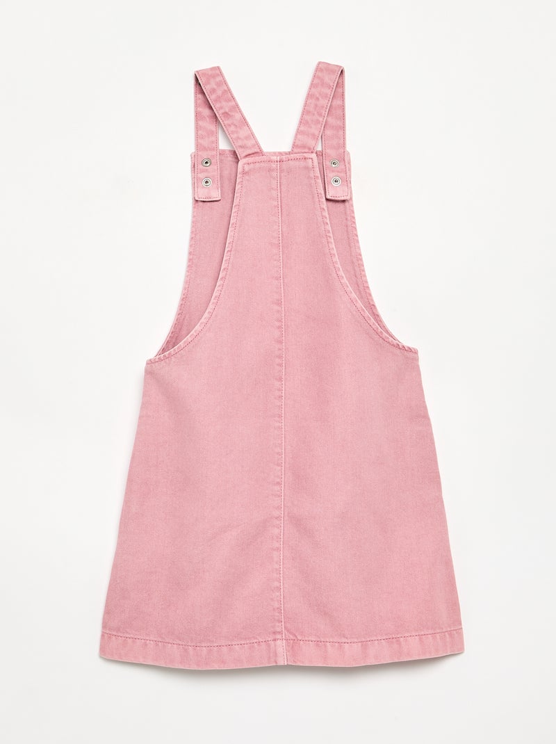 Effen twill tuinbroekjurk Rose - Kiabi