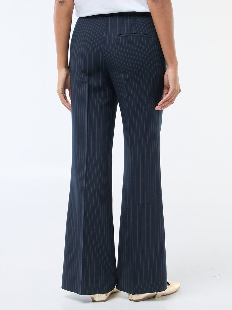 Effen uitlopende broek Blauw - Kiabi