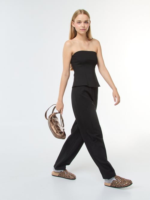 Effen uitlopende top - Kiabi