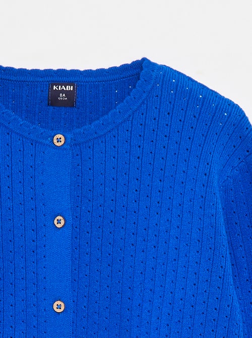 Effen vest met fijn ajourmotiefje - Kiabi