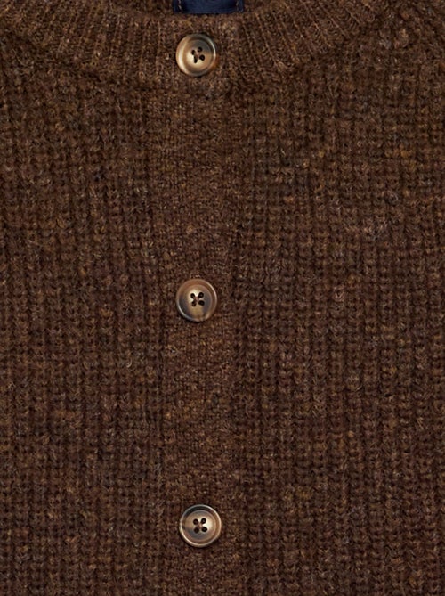 Effen vest met lange mouwen - Kiabi