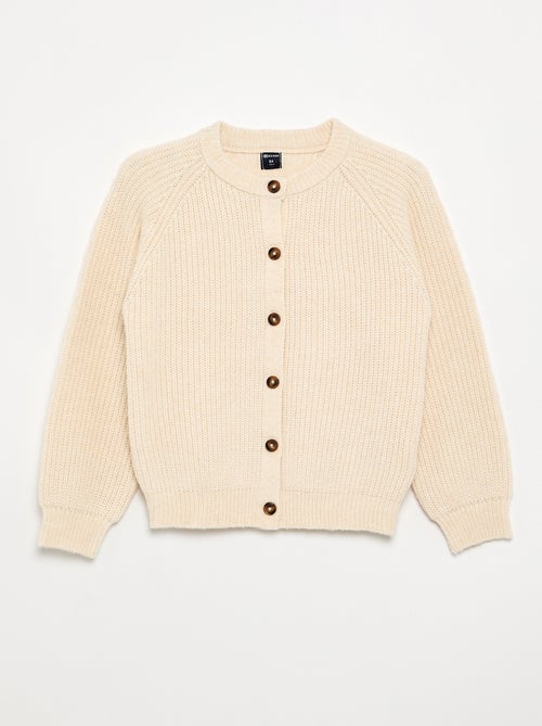 Effen vest met lange mouwen - Kiabi