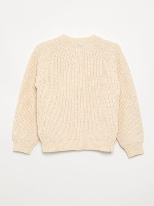 Effen vest met lange mouwen - Kiabi