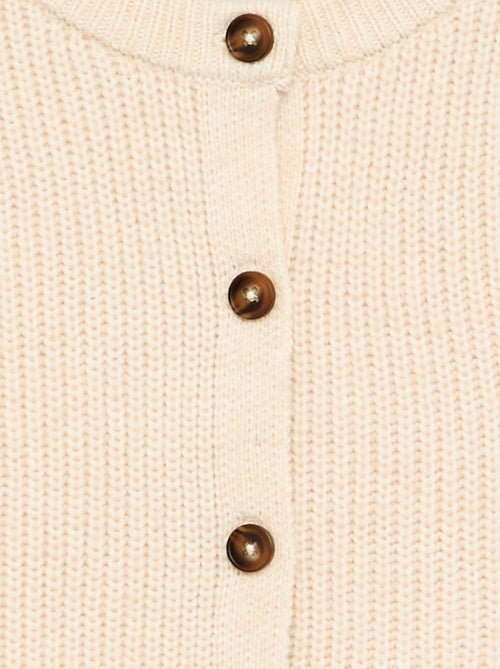 Effen vest met lange mouwen - Kiabi