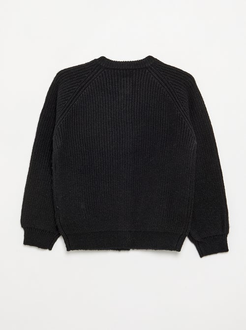 Effen vest met lange mouwen - Kiabi