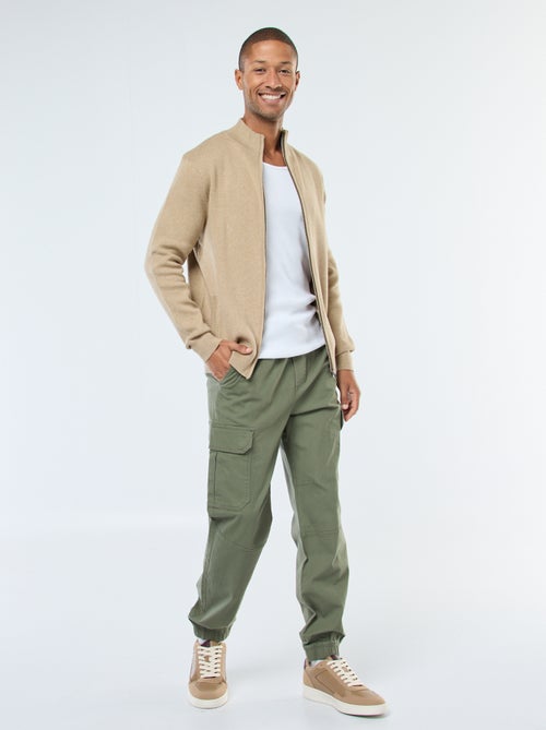 Effen vest met rits en opstaande kraag - Kiabi