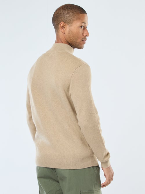 Effen vest met rits en opstaande kraag - Kiabi