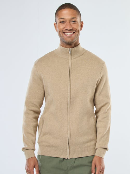 Effen vest met rits en opstaande kraag - Kiabi