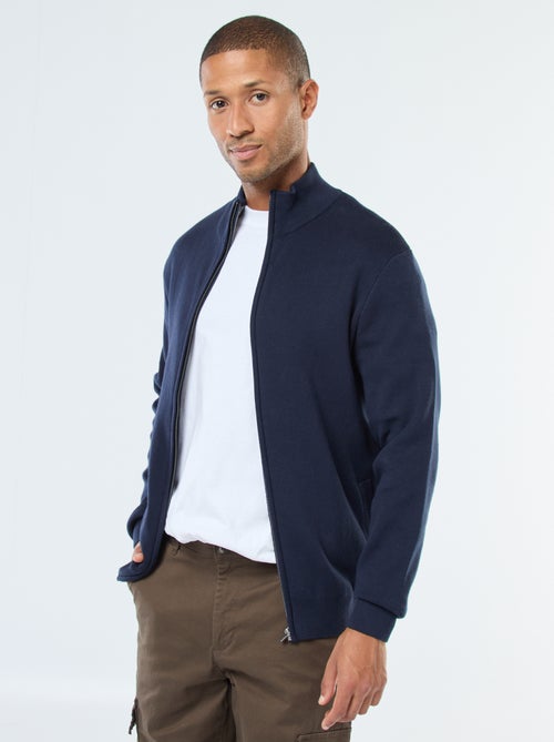 Effen vest met rits en opstaande kraag - Kiabi