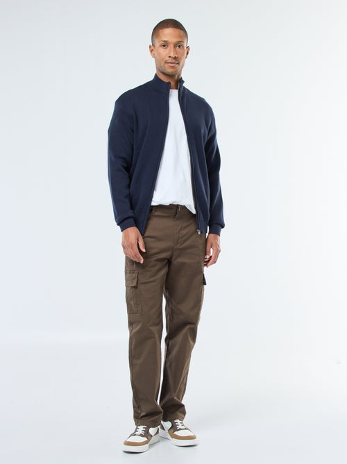 Effen vest met rits en opstaande kraag - Kiabi